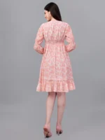 DRESSES FOR WOMEN WESTERN WEAR PEACH COLOR DRESS - Image 2
